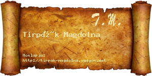 Tirpák Magdolna névjegykártya