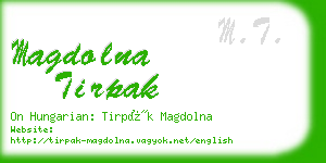 magdolna tirpak business card